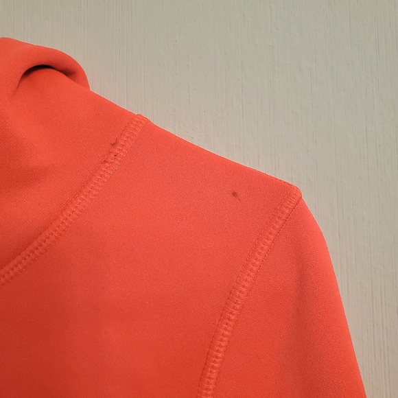 The North Face Hoodie Size Medium Black Logo Print Pink/Orange Sweatshirt Neon - Picture 5 of 12
